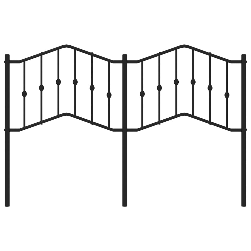 vidaXL Tăblie de pat metalică, negru, 150 cm vidaXL Tăblie de pat metalică, negru, 150 cm