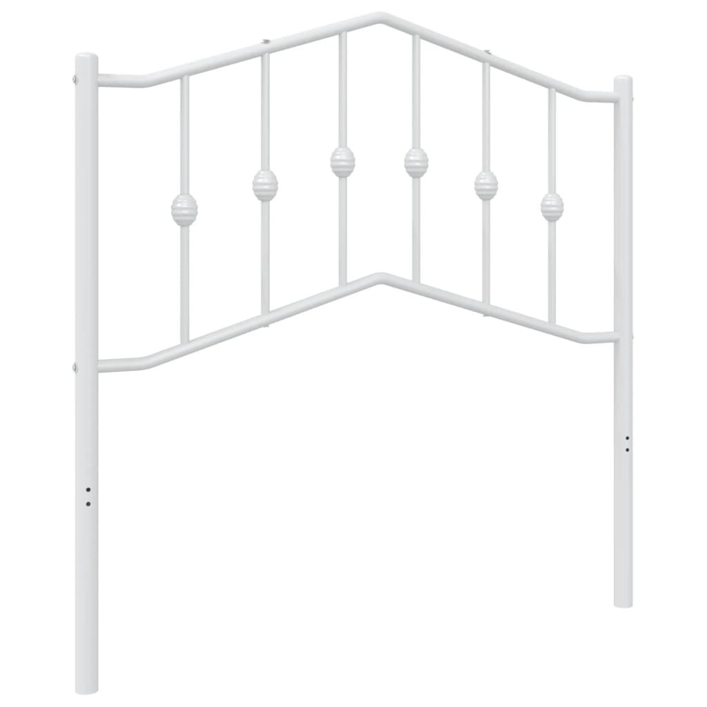 vidaXL Tăblie de pat metalică, alb, 90 cm vidaXL Tăblie de pat metalică, alb, 90 cm