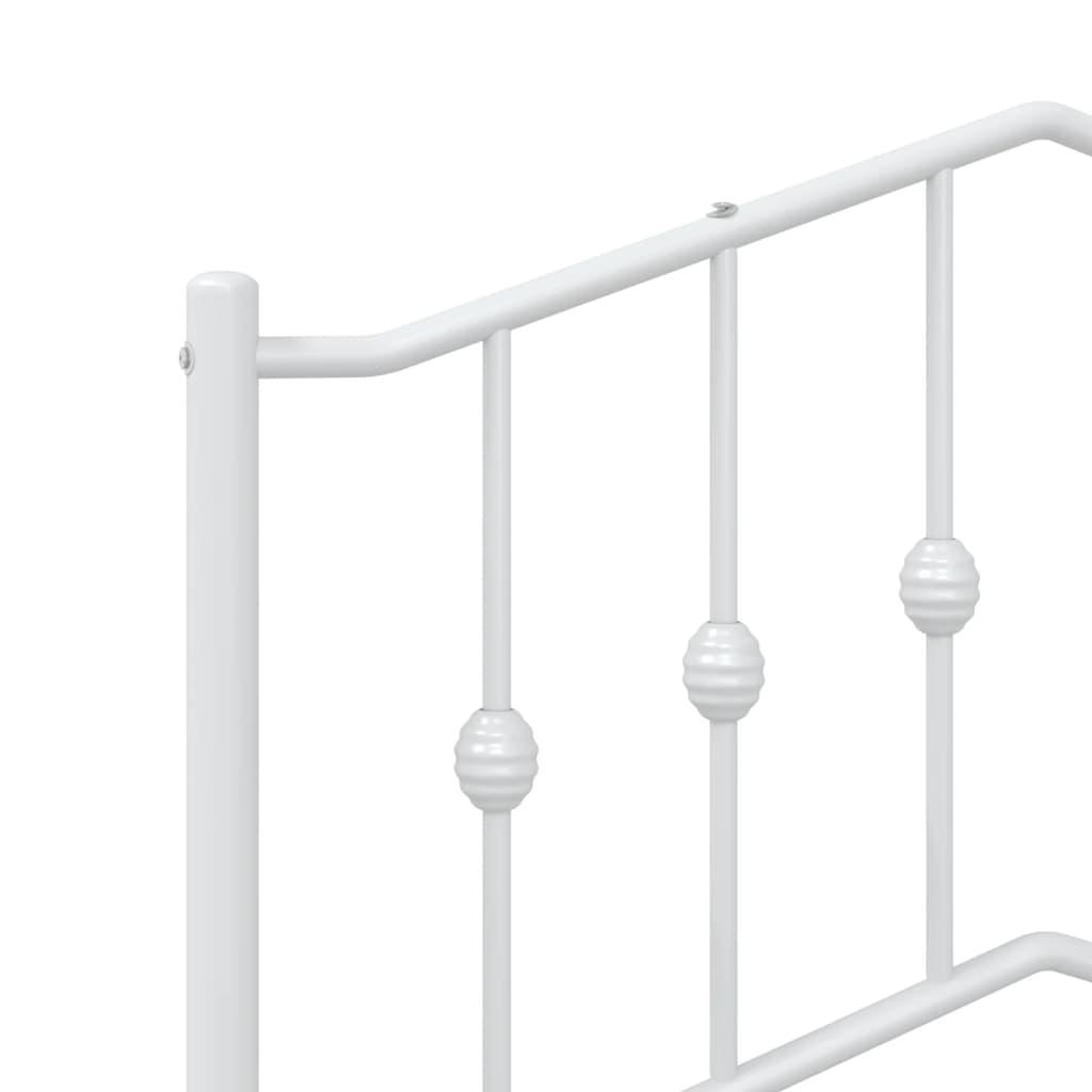 vidaXL Tăblie de pat metalică, alb, 90 cm vidaXL Tăblie de pat metalică, alb, 90 cm