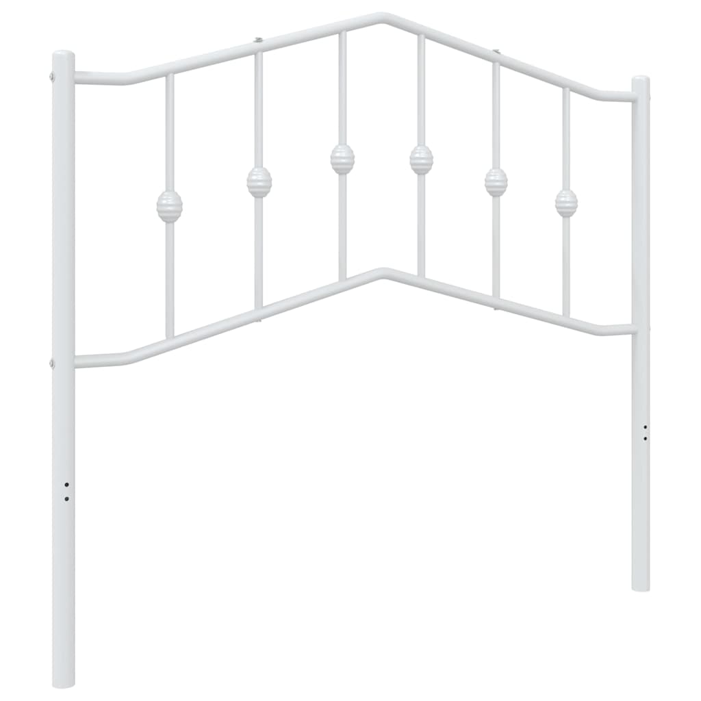 vidaXL Tăblie de pat metalică, alb, 100 cm