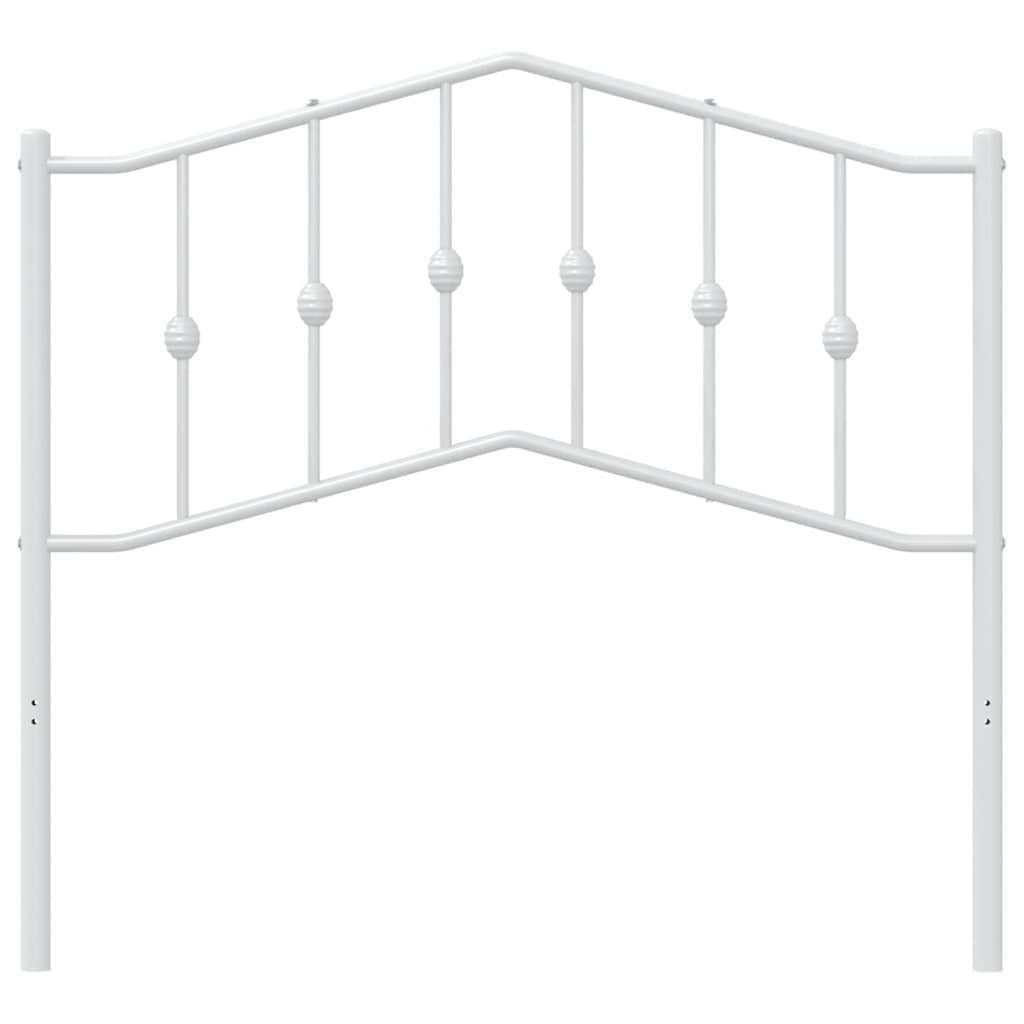 vidaXL Tăblie de pat metalică, alb, 100 cm