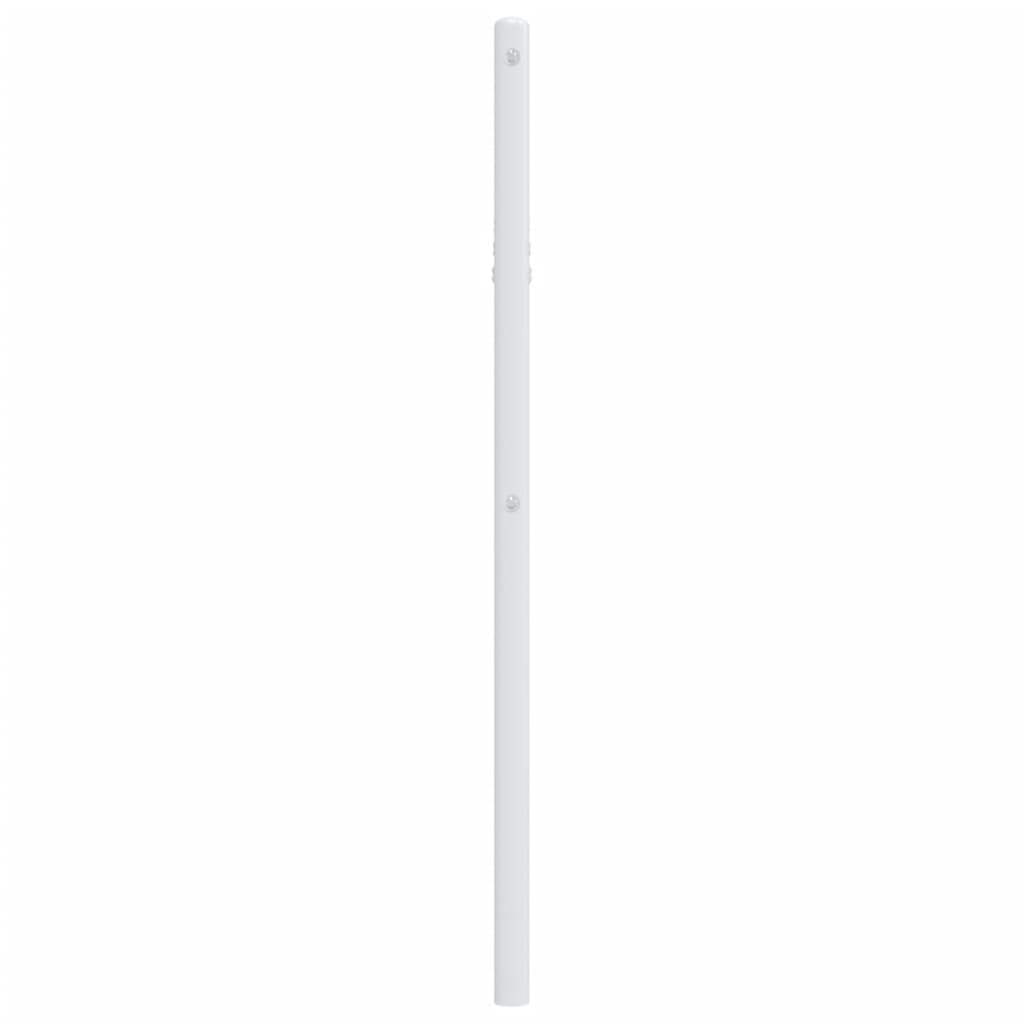 vidaXL Tăblie de pat metalică, alb, 107 cm