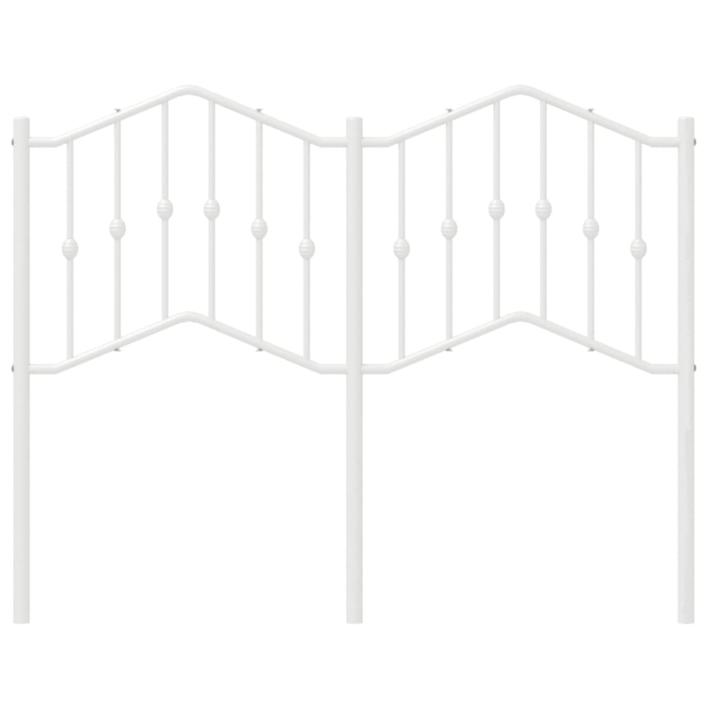 vidaXL Tăblie de pat metalică, alb, 120 cm