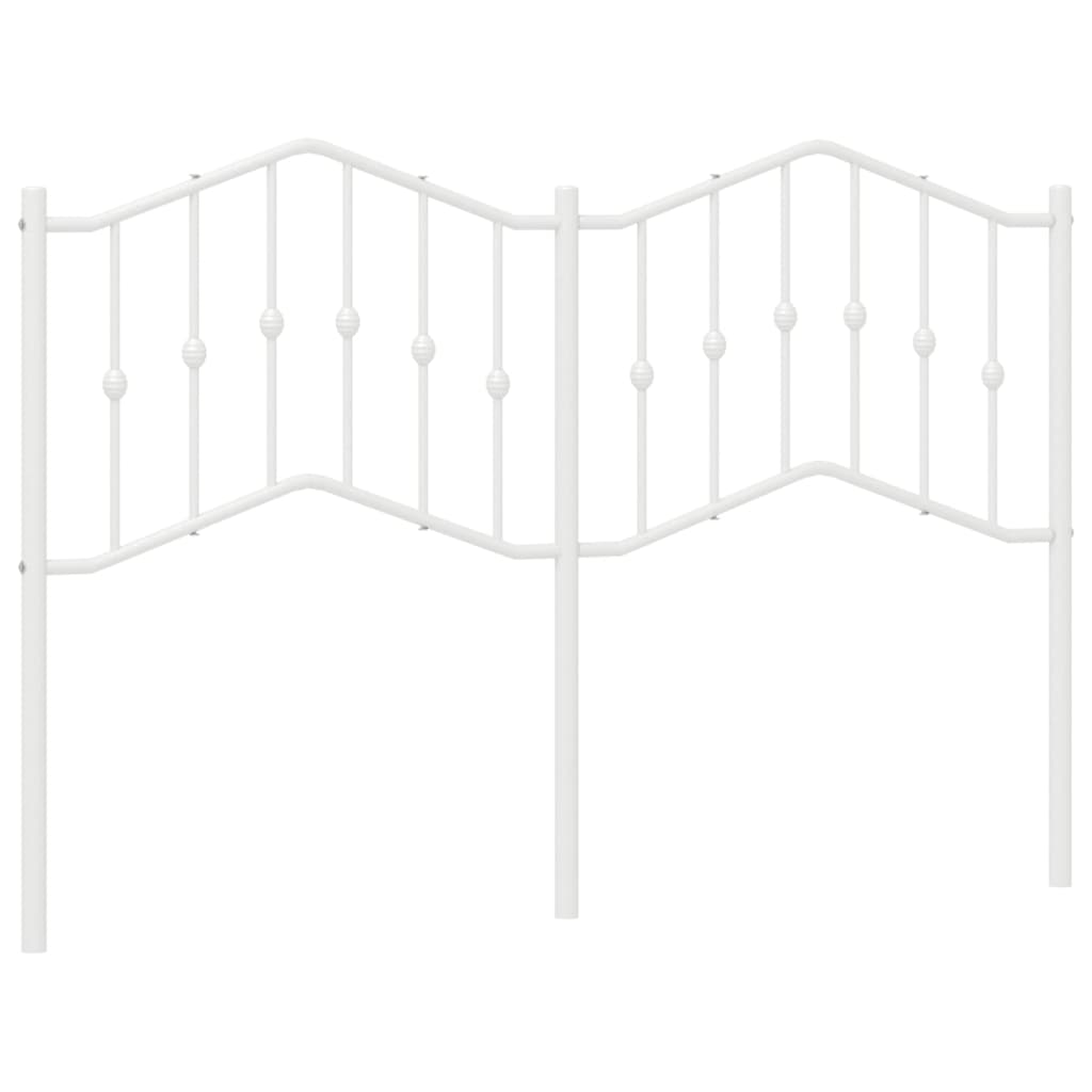 vidaXL Tăblie de pat metalică, alb, 140 cm