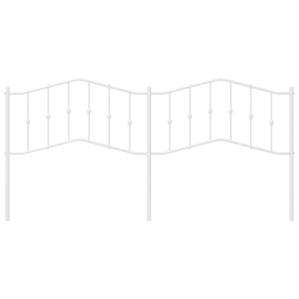 vidaXL Tăblie de pat metalică, alb, 200 cm vidaXL Tăblie de pat metalică, alb, 200 cm