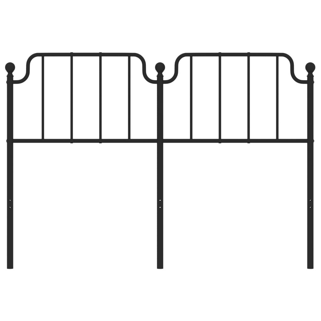 vidaXL Tăblie de pat metalică, negru, 160 cm