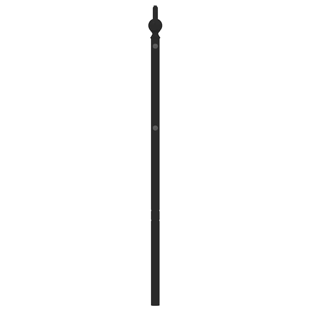 vidaXL Tăblie de pat metalică, negru, 193 cm