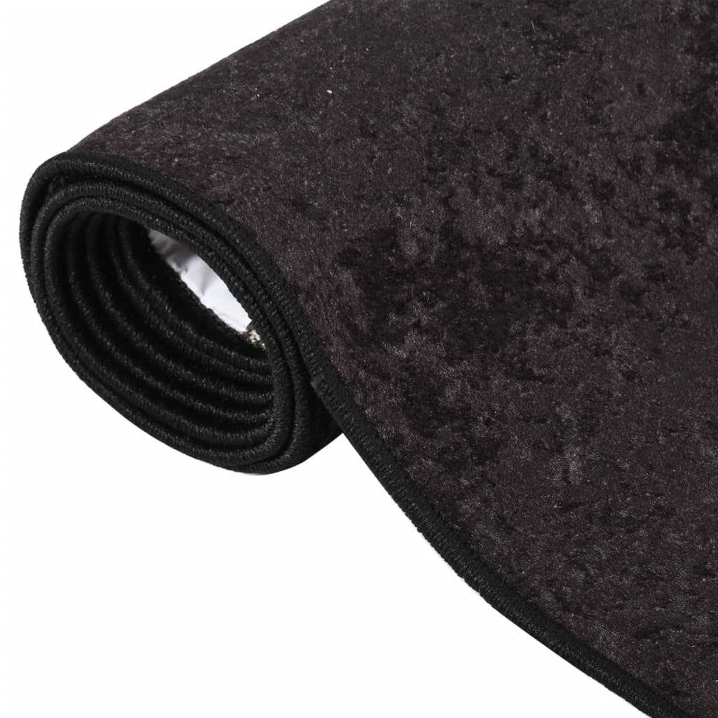 vidaXL Covor lavabil, antracit, 120x170 cm, anti-alunecare