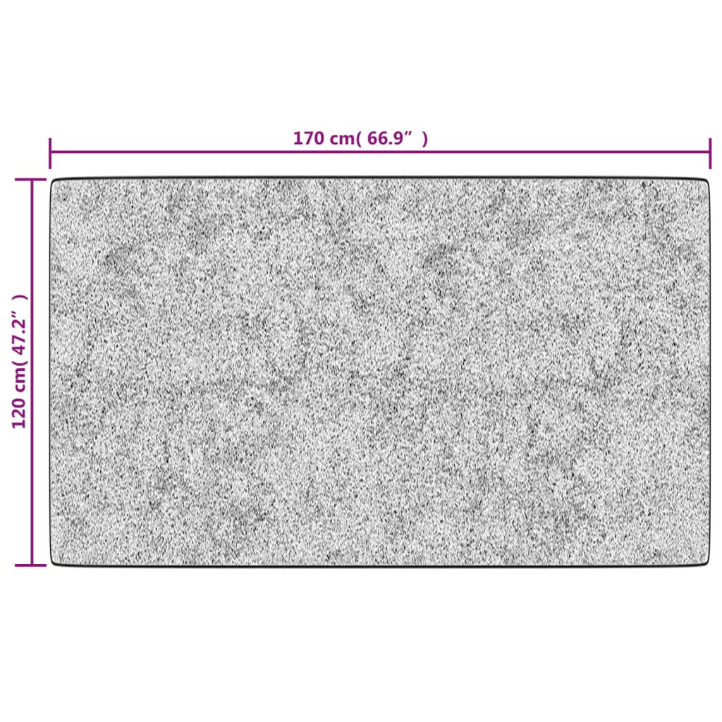 vidaXL Covor lavabil, antracit, 120x170 cm, anti-alunecare