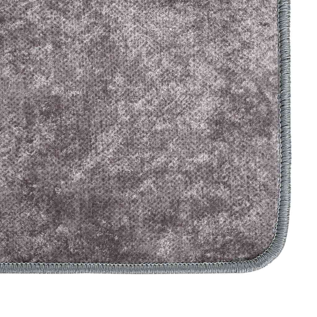 vidaXL Covor lavabil, gri, 150x230 cm, antiderapant