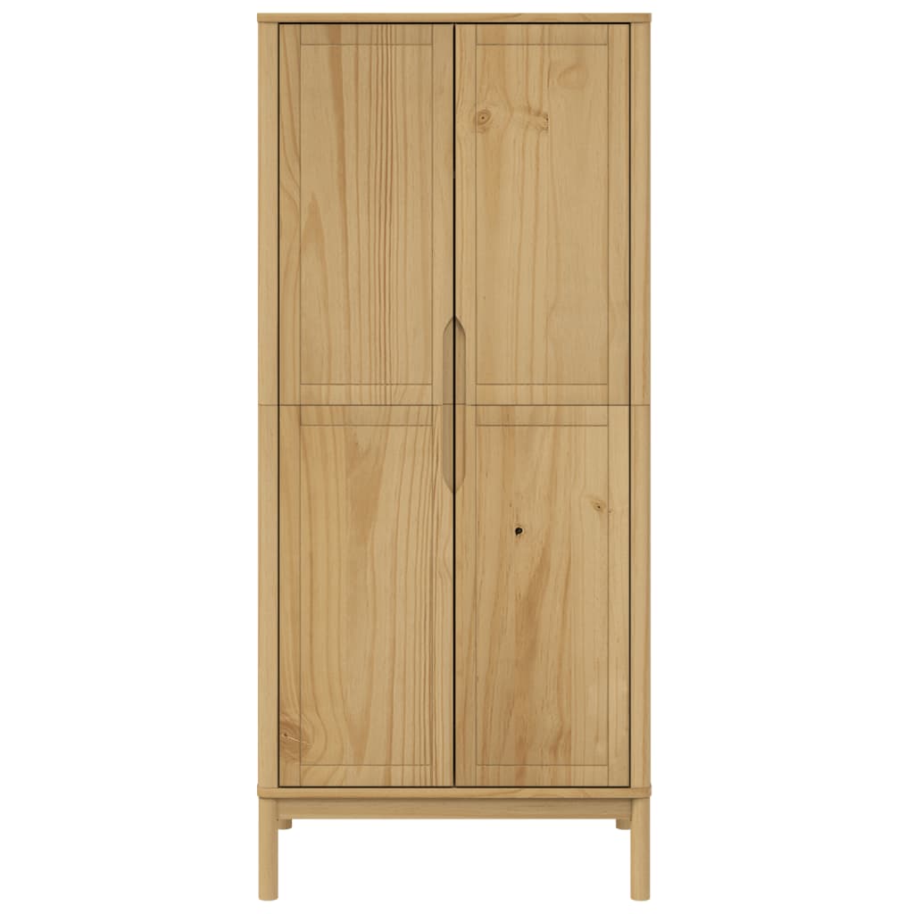 vidaXL Șifonier "FLORO", maro ceruit, 77x53x171 cm, lemn masiv pin