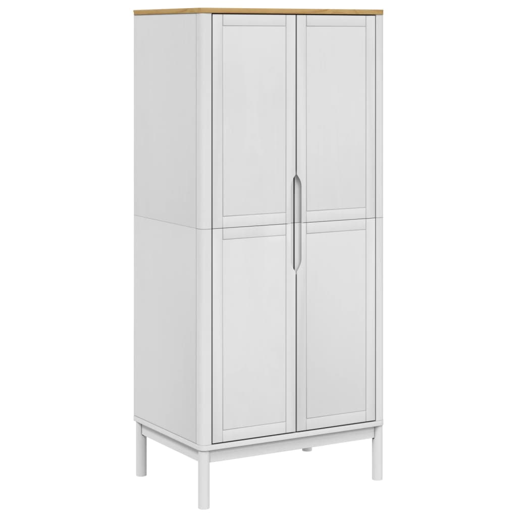 vidaXL Șifonier "FLORO", alb, 77x53x171 cm, lemn masiv pin vidaXL Șifonier "FLORO", alb, 77x53x171 cm, lemn masiv pin