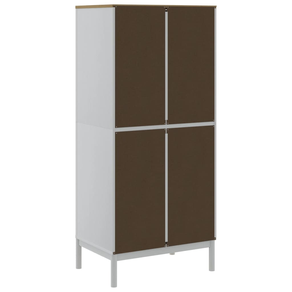 vidaXL Șifonier "FLORO", alb, 77x53x171 cm, lemn masiv pin vidaXL Șifonier "FLORO", alb, 77x53x171 cm, lemn masiv pin