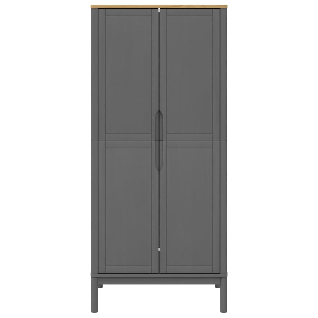 vidaXL Șifonier "FLORO", gri, 77x53x171 cm, lemn masiv pin vidaXL Șifonier "FLORO", gri, 77x53x171 cm, lemn masiv pin