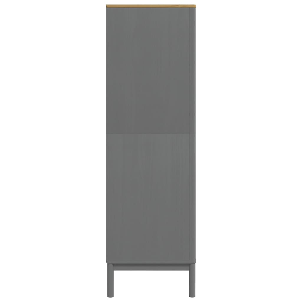 vidaXL Șifonier "FLORO", gri, 77x53x171 cm, lemn masiv pin vidaXL Șifonier "FLORO", gri, 77x53x171 cm, lemn masiv pin