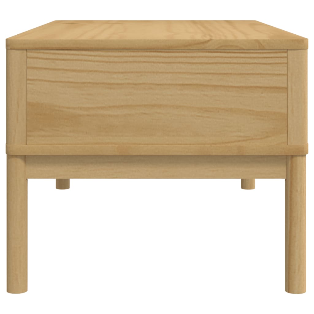 vidaXL Măsuță cafea "FLORO", maro ceruit 99x55,5x45 cm lemn masiv pin vidaXL Măsuță cafea "FLORO", maro ceruit 99x55,5x45 cm lemn masiv pin