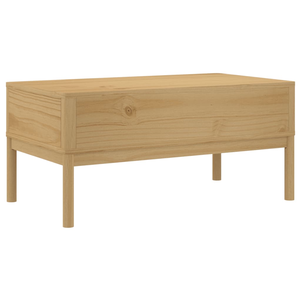 vidaXL Măsuță cafea "FLORO", maro ceruit 99x55,5x45 cm lemn masiv pin vidaXL Măsuță cafea "FLORO", maro ceruit 99x55,5x45 cm lemn masiv pin