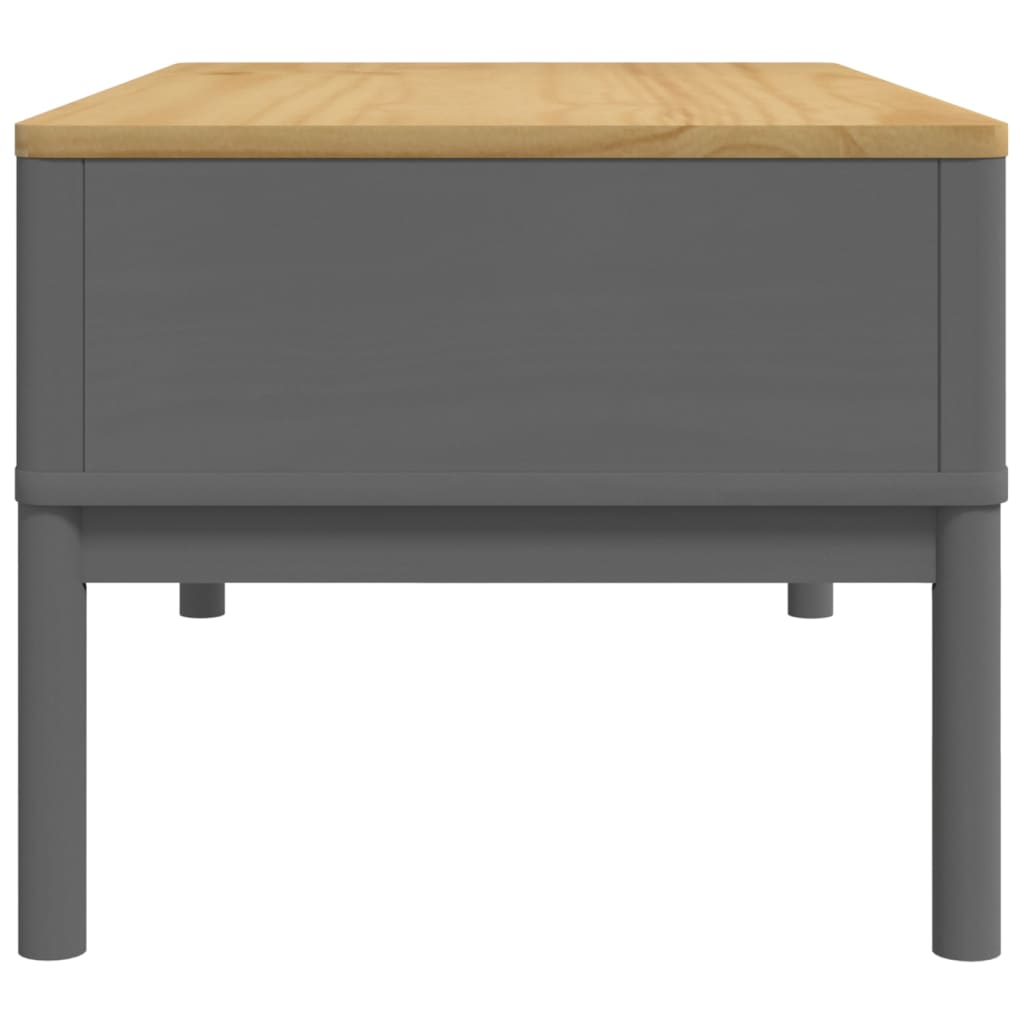 vidaXL Măsuță cafea "FLORO", gri, 99x55,5x45 cm lemn masiv pin vidaXL Măsuță cafea "FLORO", gri, 99x55,5x45 cm lemn masiv pin