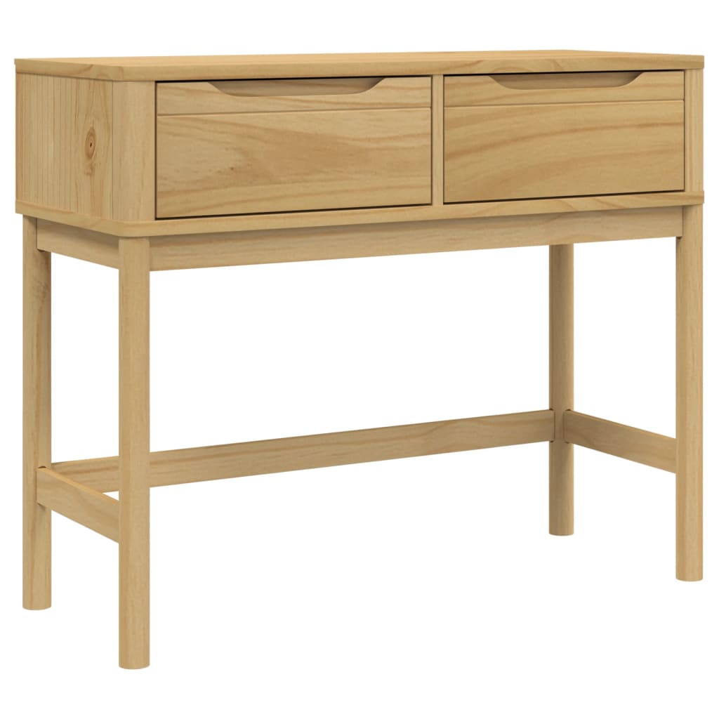 vidaXL Măsuță consolă FLORO maro ceară 89,5x36,5x73 cm lemn masiv pin vidaXL Măsuță consolă FLORO maro ceară 89,5x36,5x73 cm lemn masiv pin