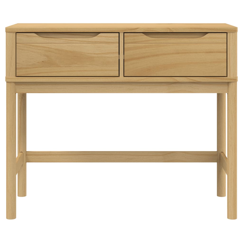 vidaXL Măsuță consolă FLORO maro ceară 89,5x36,5x73 cm lemn masiv pin vidaXL Măsuță consolă FLORO maro ceară 89,5x36,5x73 cm lemn masiv pin