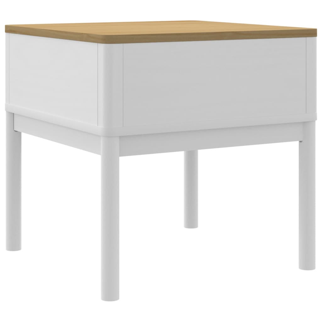 vidaXL Măsuță de veioză FLORO alb 55x55x54 cm lemn masiv pin vidaXL Măsuță de veioză FLORO alb 55x55x54 cm lemn masiv pin
