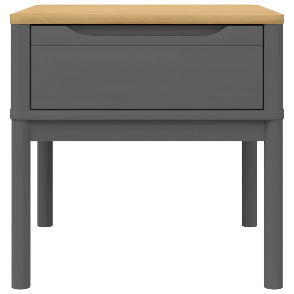 vidaXL Măsuță de veioză FLORO gri 55x55x54 cm lemn masiv pin vidaXL Măsuță de veioză FLORO gri 55x55x54 cm lemn masiv pin