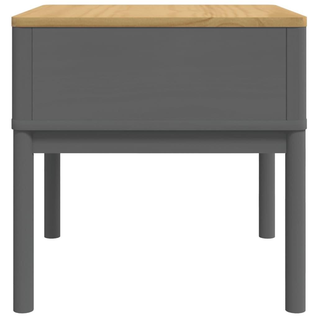 vidaXL Măsuță de veioză FLORO gri 55x55x54 cm lemn masiv pin vidaXL Măsuță de veioză FLORO gri 55x55x54 cm lemn masiv pin