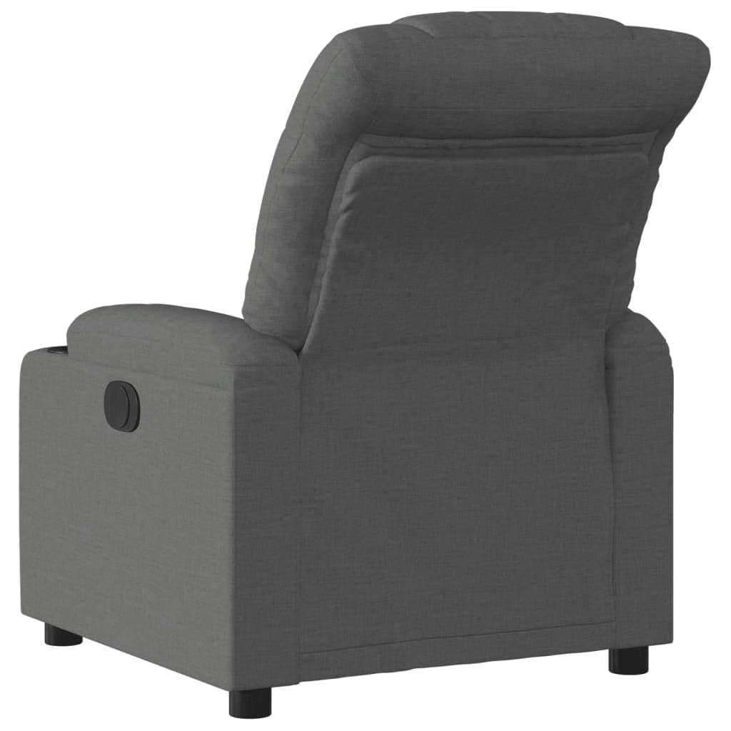 vidaXL Fotoliu rabatabil, gri închis, material textil