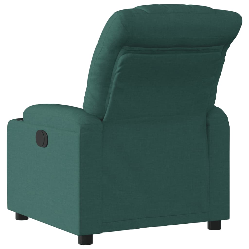 vidaXL Fotoliu rabatabil, verde închis, material textil vidaXL Fotoliu rabatabil, verde închis, material textil