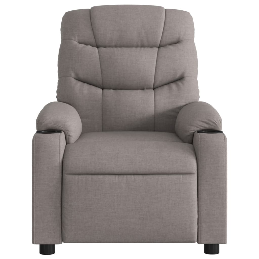 vidaXL Fotoliu rabatabil, gri taupe, material textil