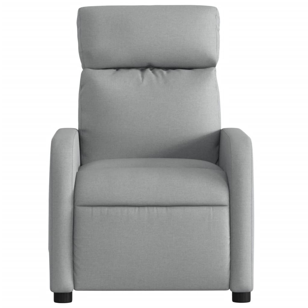 vidaXL Fotoliu rabatabil, gri deschis, material textil