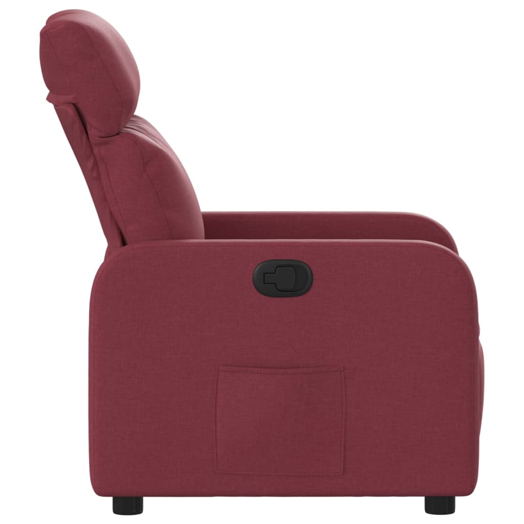 vidaXL Fotoliu rabatabil, roșu vin, material textil vidaXL Fotoliu rabatabil, roșu vin, material textil