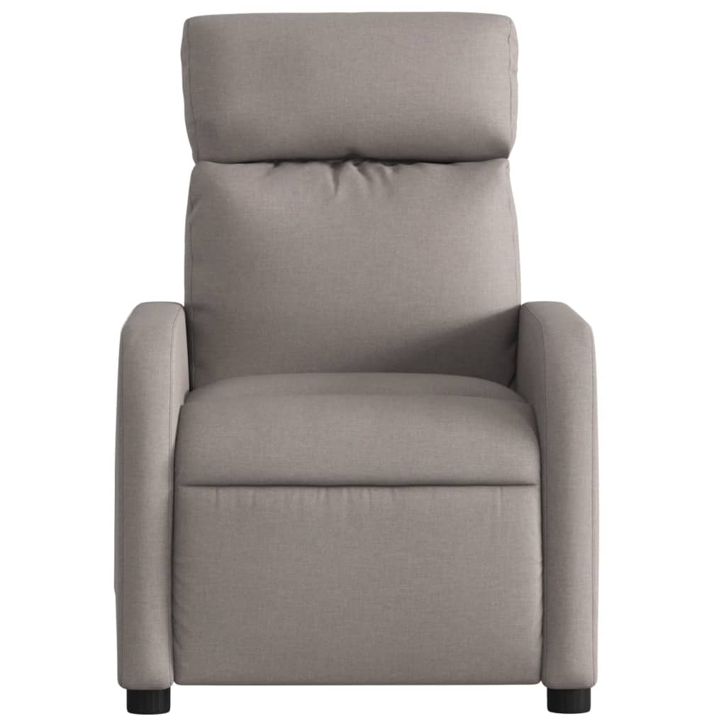 vidaXL Fotoliu de masaj rabatabil, gri taupe, material textil