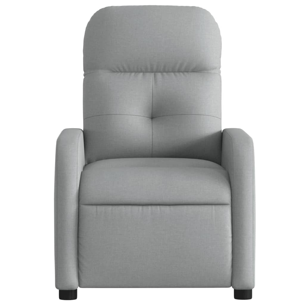 vidaXL Fotoliu rabatabil, gri deschis, material textil