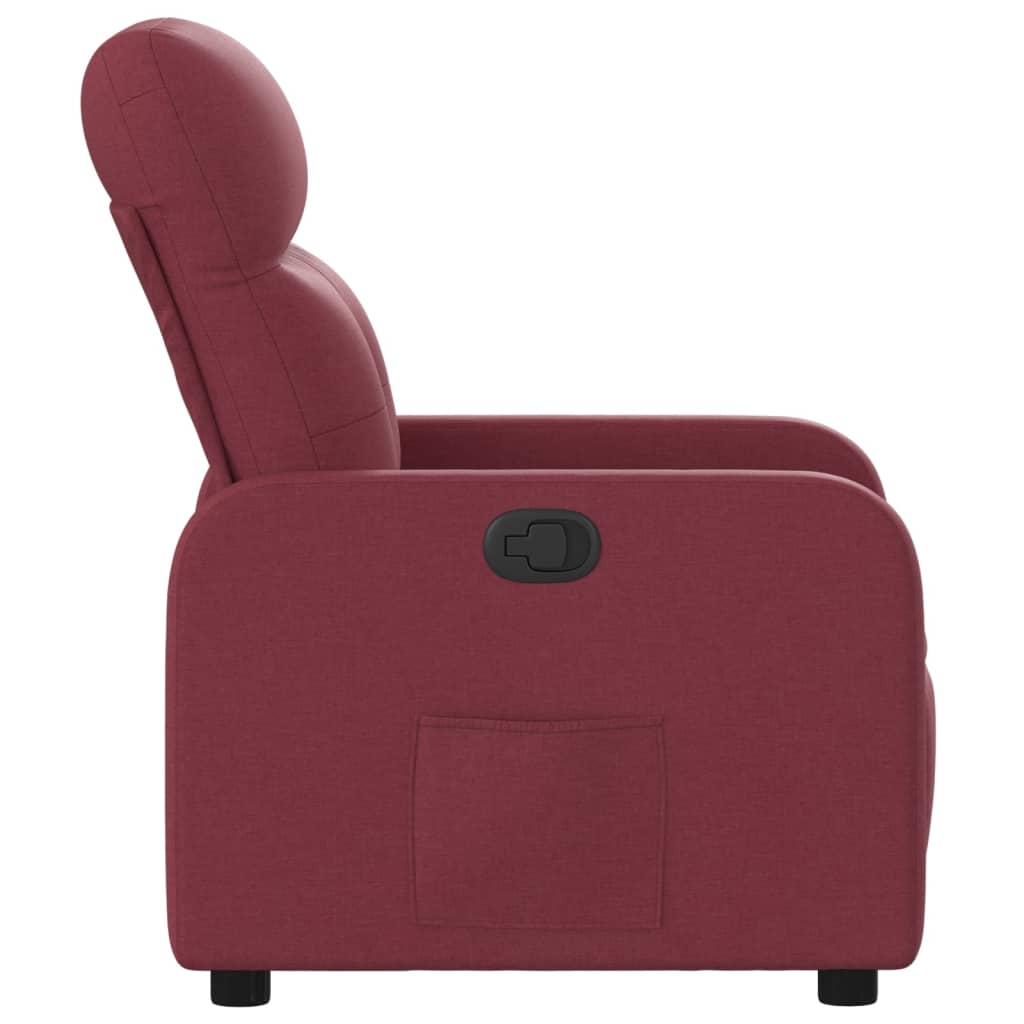 vidaXL Fotoliu rabatabil, roșu vin, material textil vidaXL Fotoliu rabatabil, roșu vin, material textil