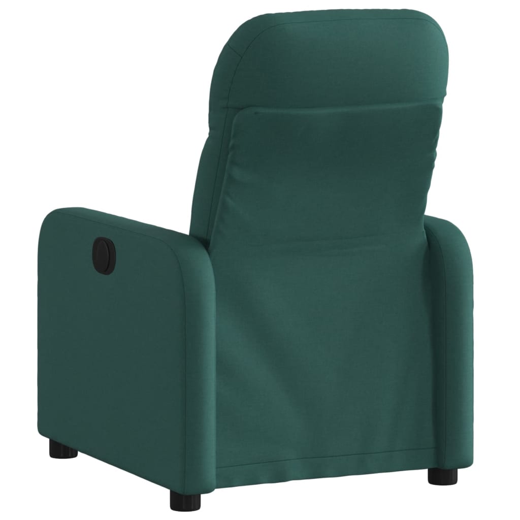 vidaXL Fotoliu rabatabil, verde închis, material textil vidaXL Fotoliu rabatabil, verde închis, material textil