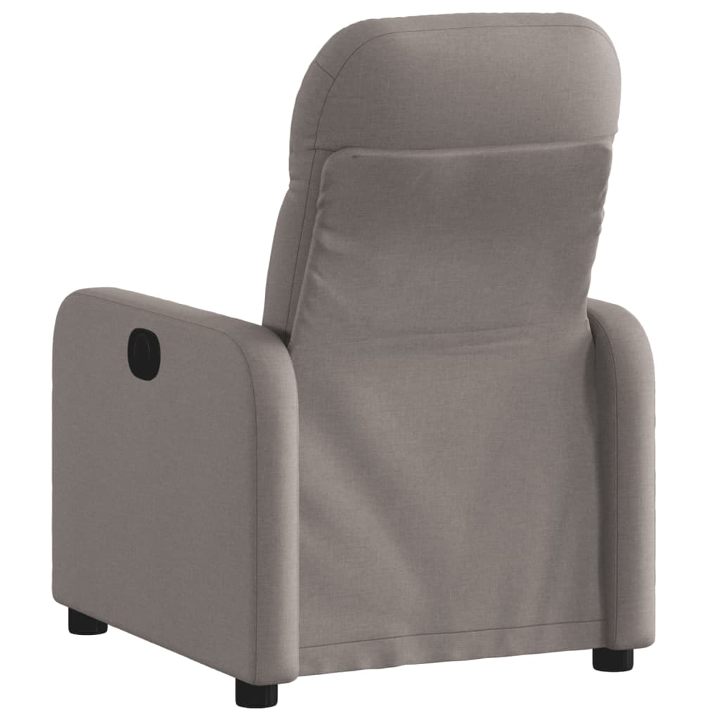 vidaXL Fotoliu rabatabil, gri taupe, material textil