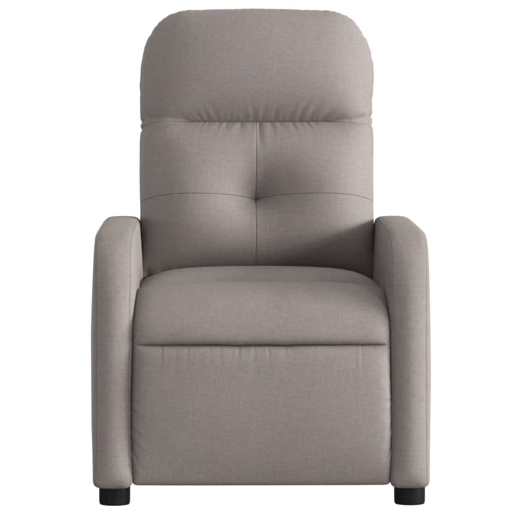 vidaXL Fotoliu rabatabil, gri taupe, material textil