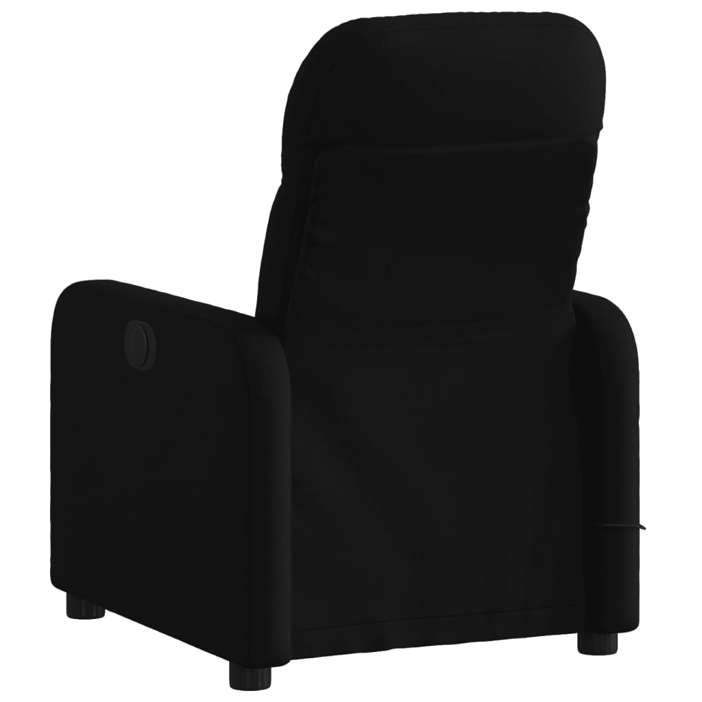 vidaXL Fotoliu de masaj rabatabil, negru, material textil