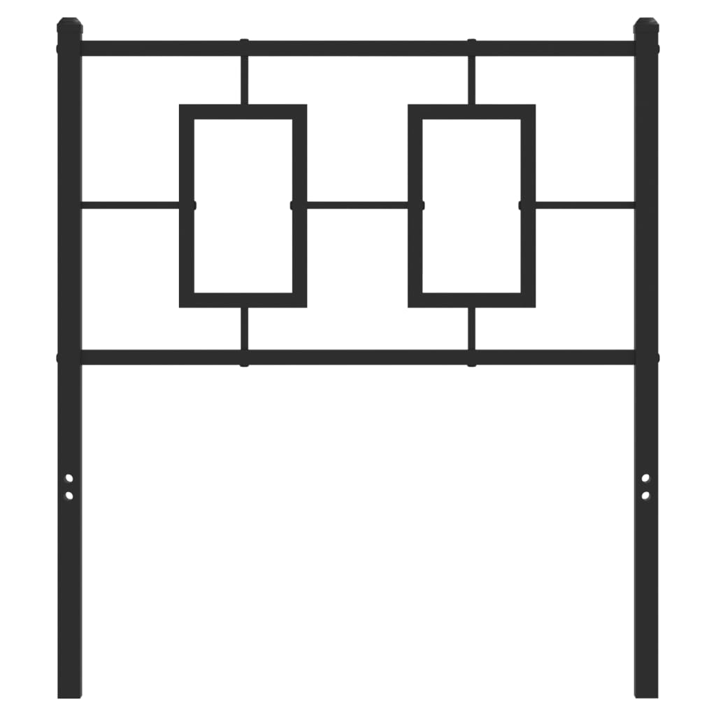 vidaXL Tăblie de pat metalică, negru, 80 cm