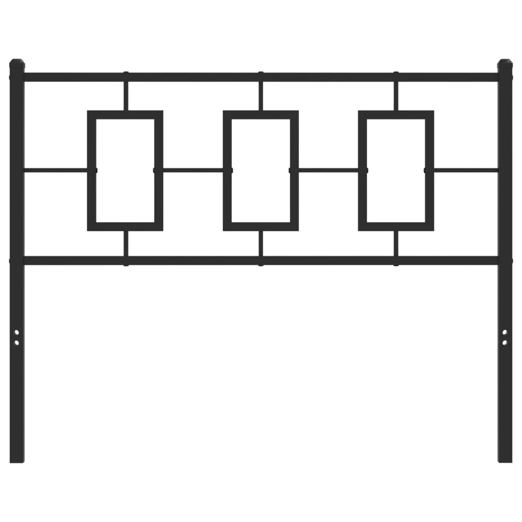 vidaXL Tăblie de pat metalică, negru, 107 cm vidaXL Tăblie de pat metalică, negru, 107 cm