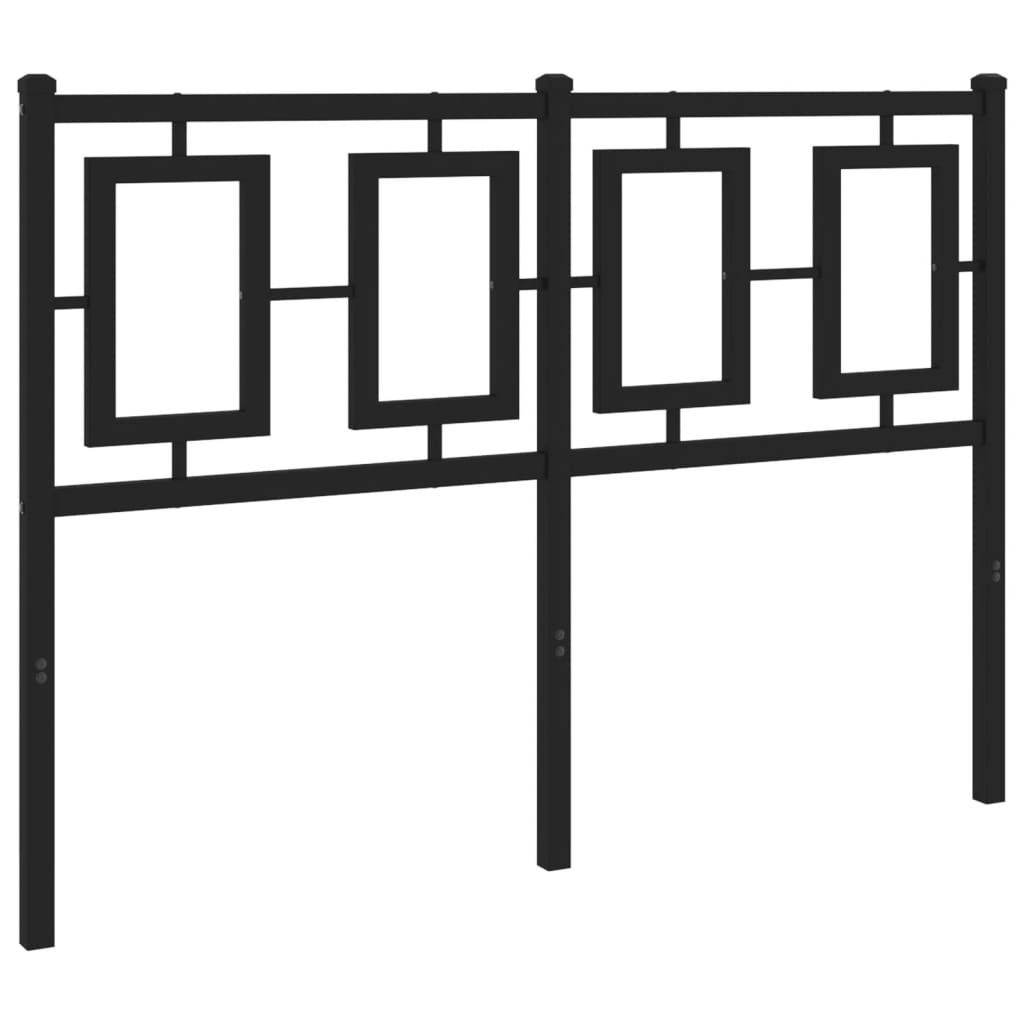 vidaXL Tăblie de pat metalică, negru, 120 cm vidaXL Tăblie de pat metalică, negru, 120 cm