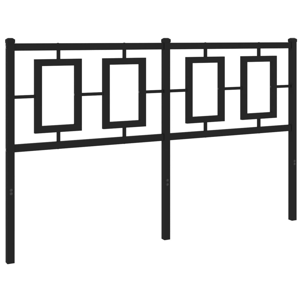 vidaXL Tăblie de pat metalică, negru, 140 cm vidaXL Tăblie de pat metalică, negru, 140 cm