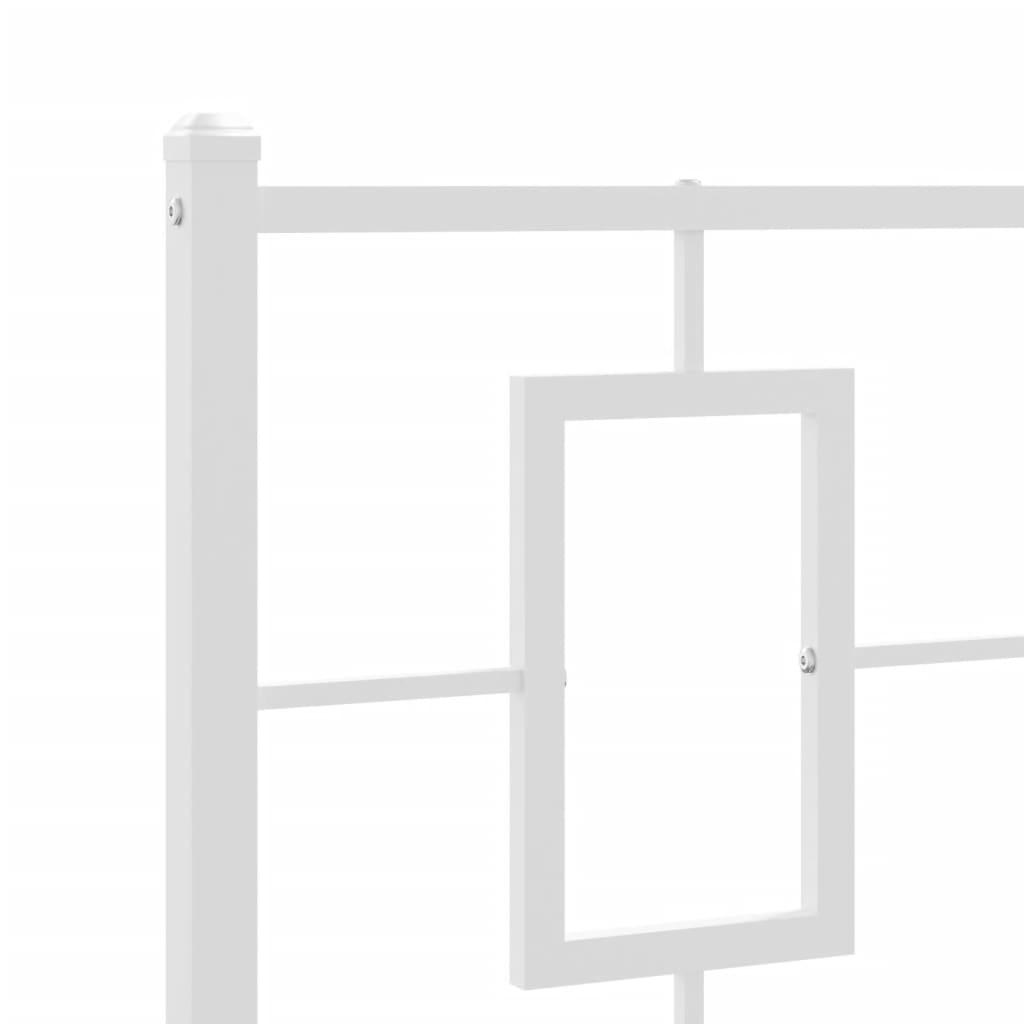 vidaXL Tăblie de pat metalică, alb, 75 cm vidaXL Tăblie de pat metalică, alb, 75 cm