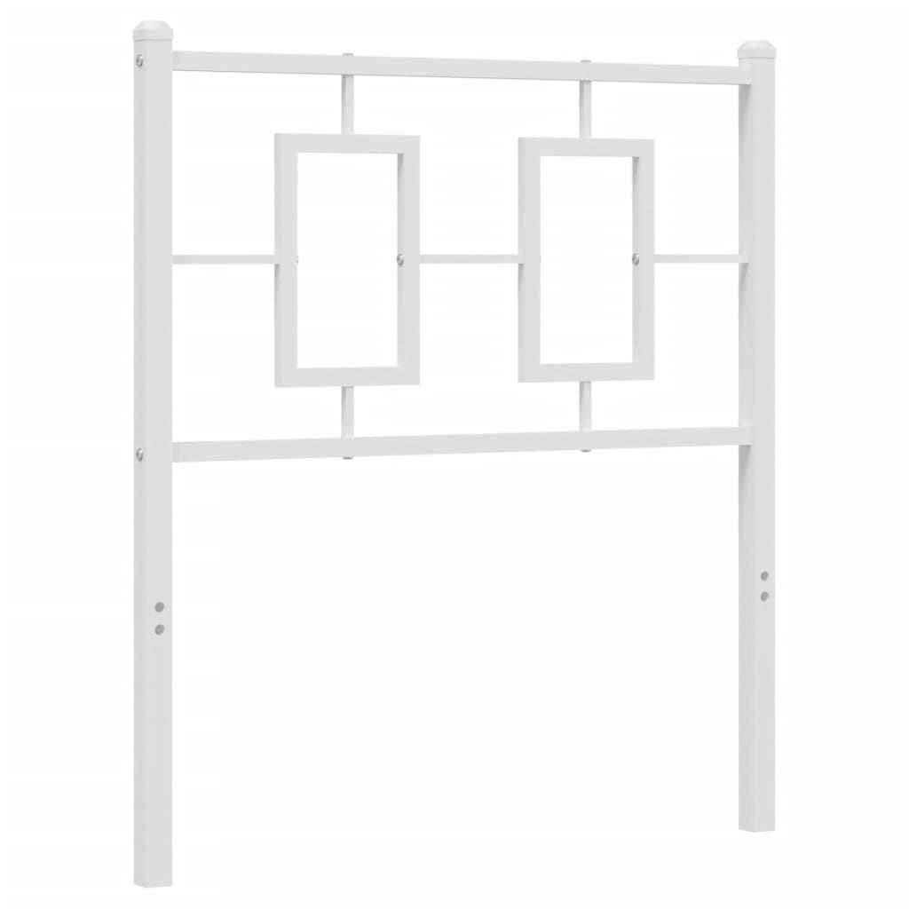 vidaXL Tăblie de pat metalică, alb, 80 cm vidaXL Tăblie de pat metalică, alb, 80 cm