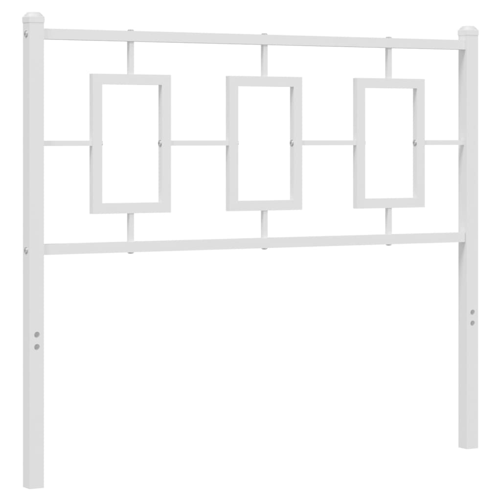 vidaXL Tăblie de pat metalică, alb, 100 cm