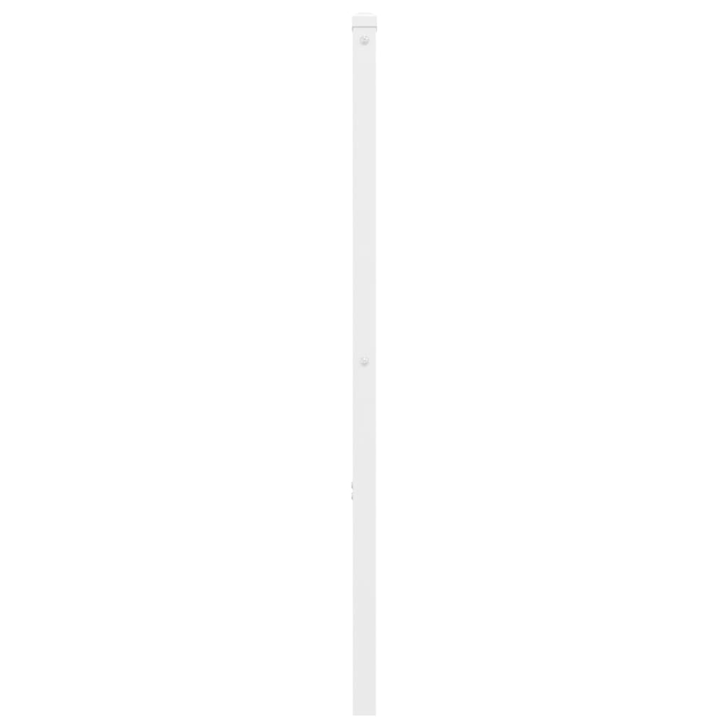 vidaXL Tăblie de pat metalică, alb, 160 cm