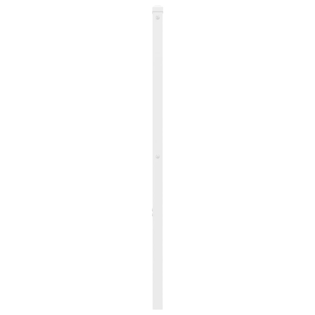vidaXL Tăblie de pat metalică, alb, 180 cm