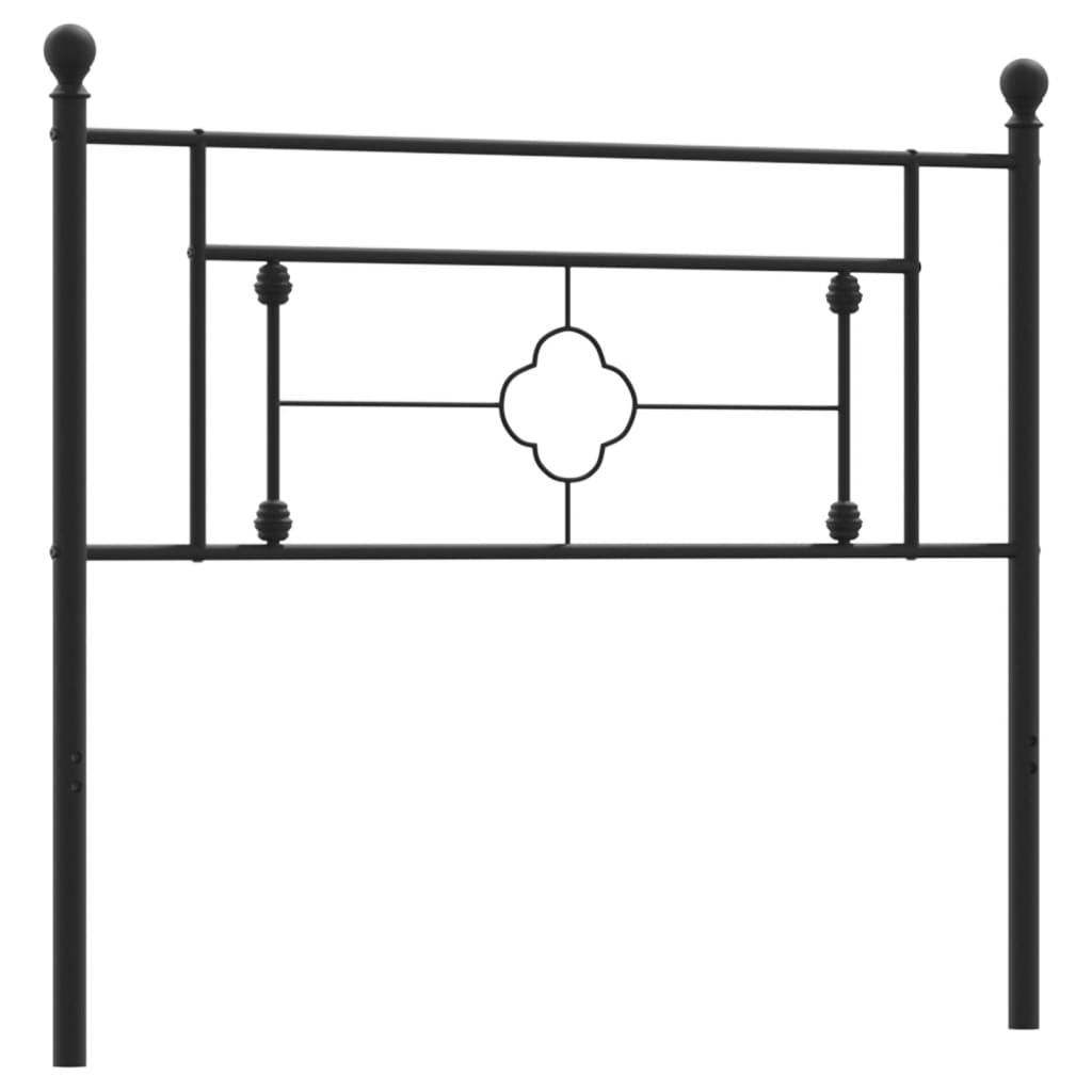 vidaXL Tăblie de pat metalică, negru, 107 cm vidaXL Tăblie de pat metalică, negru, 107 cm