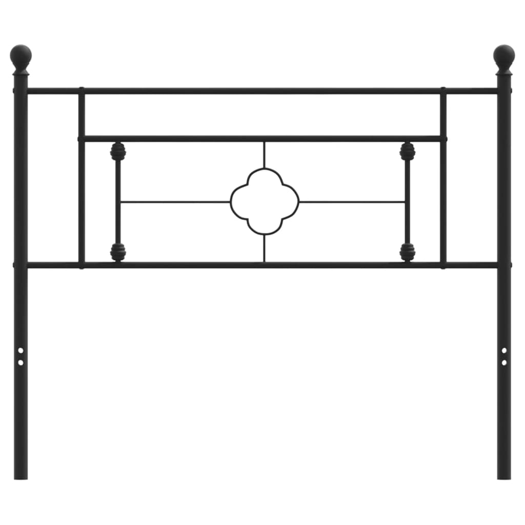 vidaXL Tăblie de pat metalică, negru, 107 cm vidaXL Tăblie de pat metalică, negru, 107 cm